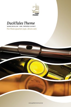 DuckTales Theme - flute quartet and optional drum set